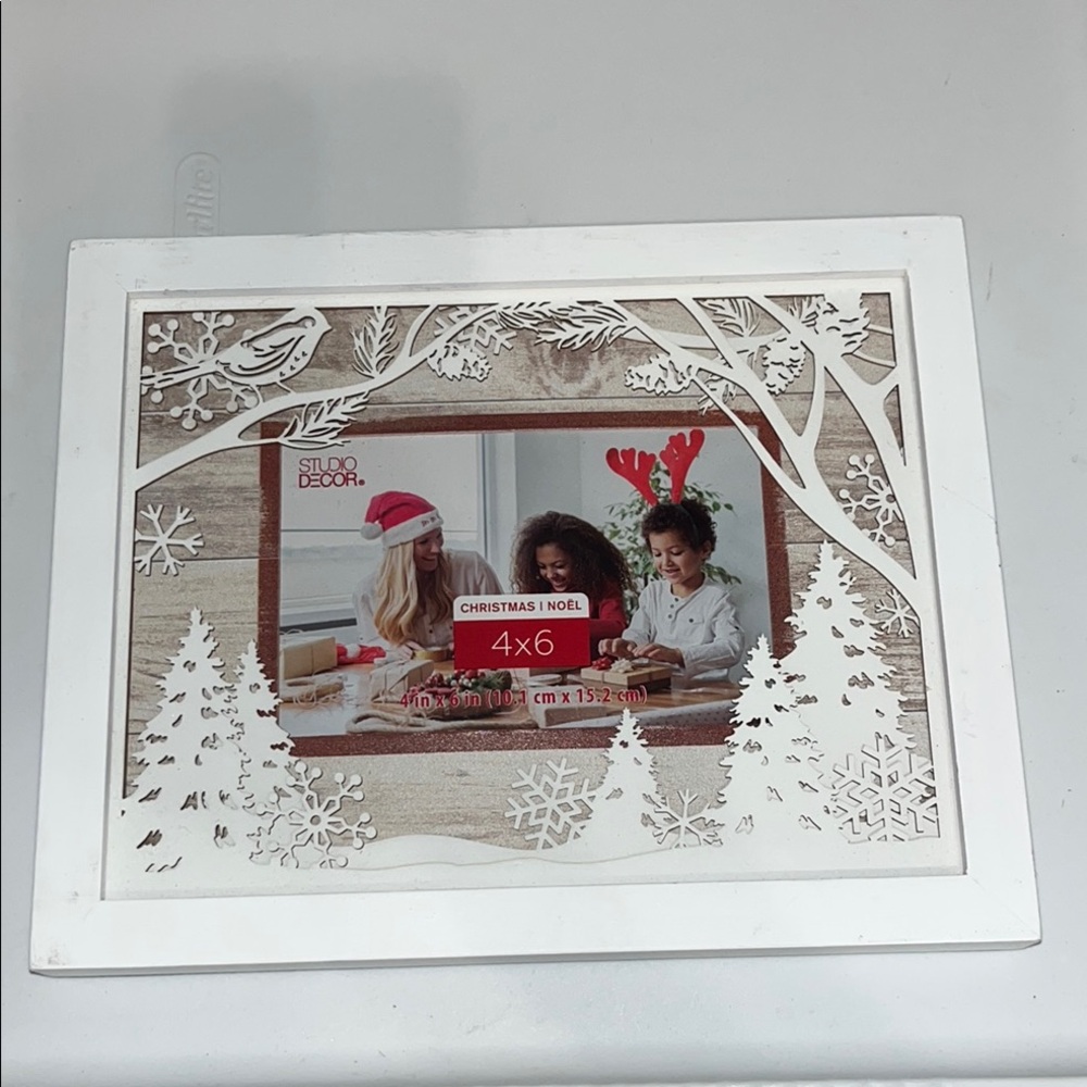 Studio Decor White and Brown Christmas Tree Frame